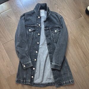 Helmut Lang Black Denim Jacket Dress